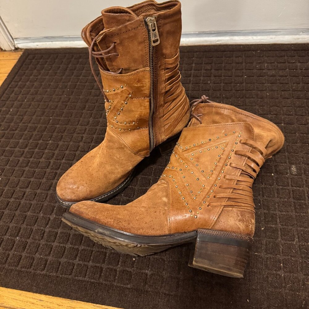 A.S.98 Side Zip Boots Size 8.5 (39)